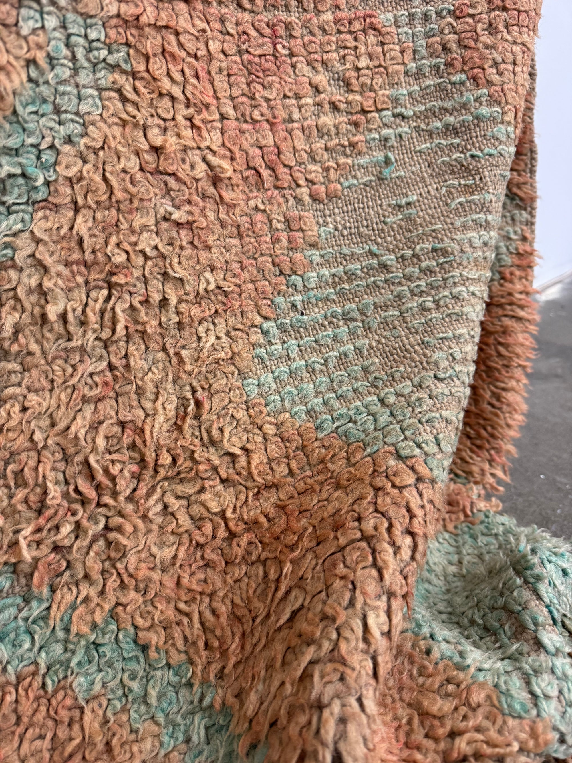 Vintage Handwoven Moroccan Wool Rug