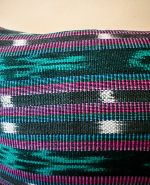 Purple/Teal Ikat Pillow Cover
