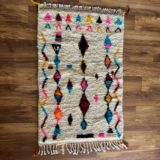 Benslimane Handwoven Moroccan Wool Rug