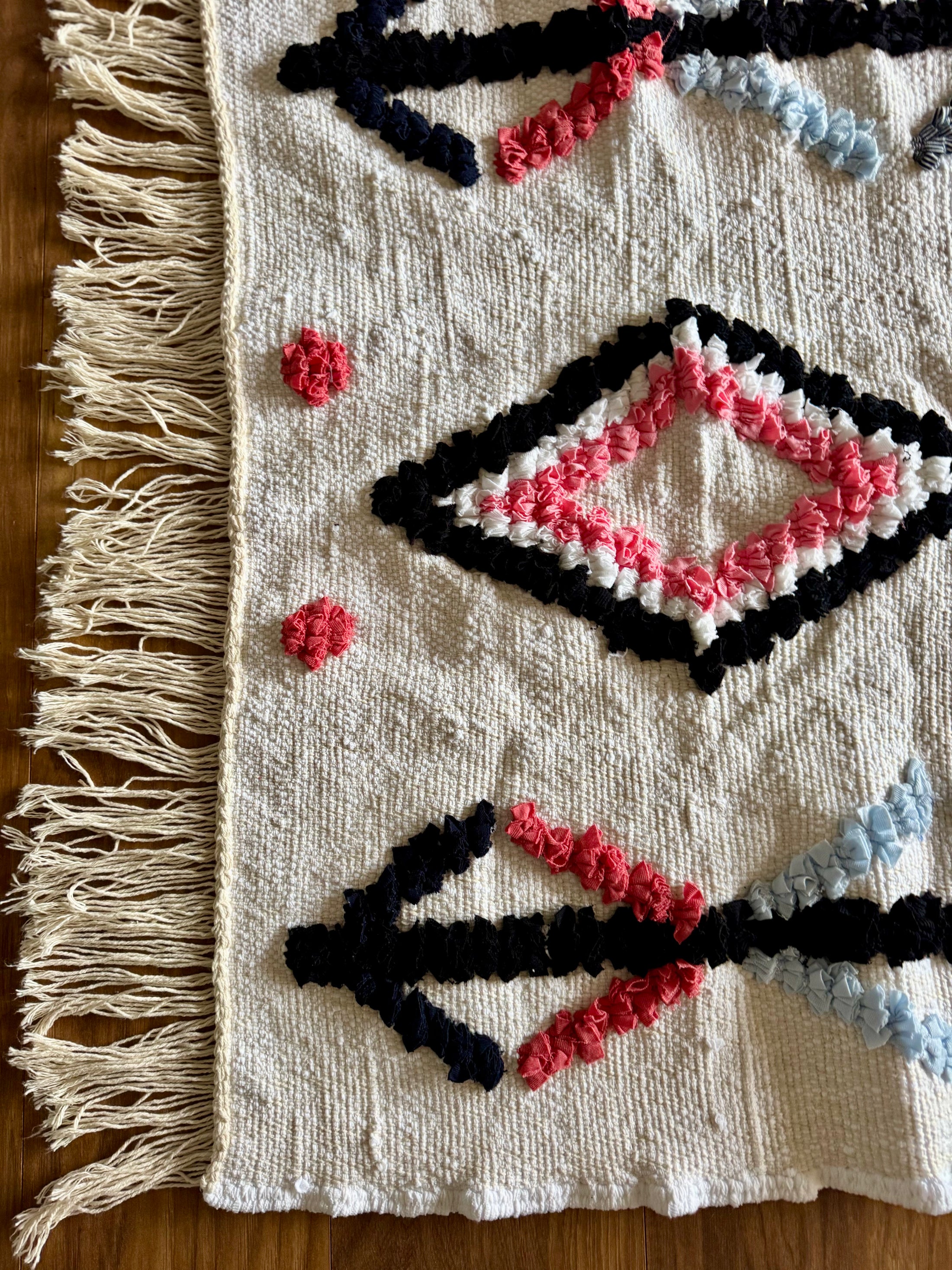 Houda Cotton Moroccan Rug 3x4'5