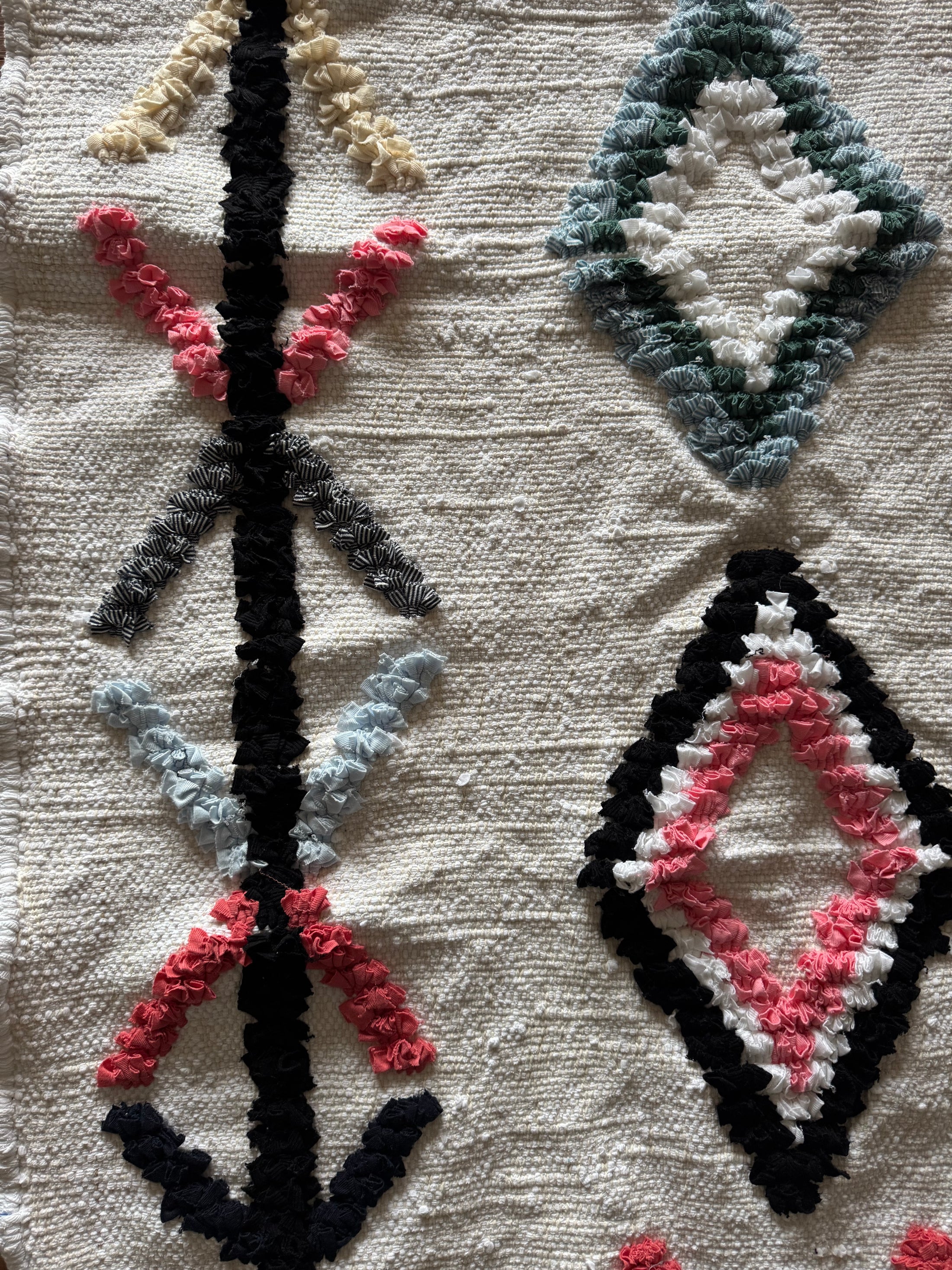 Houda Cotton Moroccan Rug 3x4'5