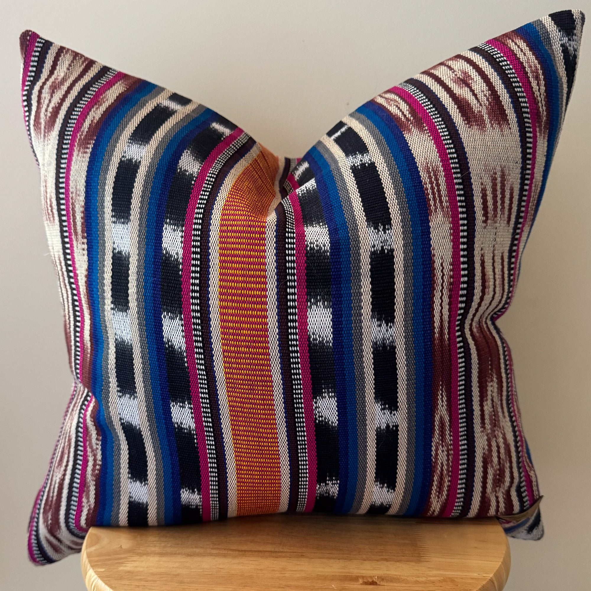 Multicoloured Ikat Pillow Cover