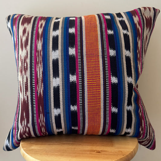 Multicoloured Ikat Pillow Cover