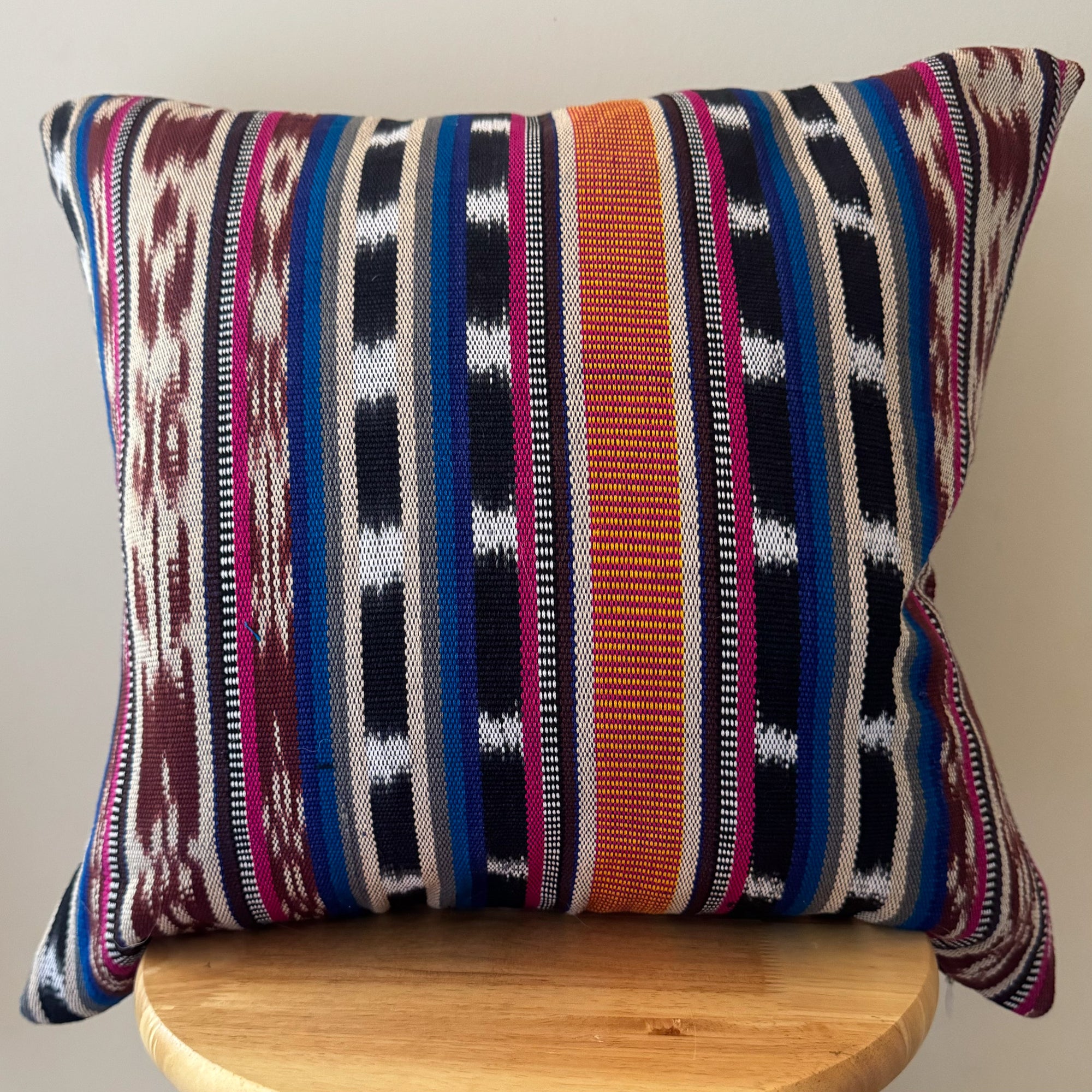 Multicoloured Ikat Pillow Cover