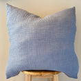Load image into Gallery viewer, Blue/Cream Crinkle Cotton Pillow Cover

