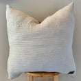 Load image into Gallery viewer, Blue/Cream Crinkle Cotton Pillow Cover
