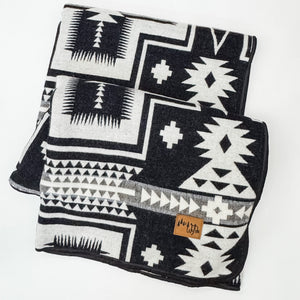 Tulcan Reversible Blanket  //  Black/Cream/Beige/Grey
