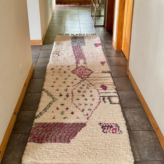 Fassi Wool Runner Rug 2.5x9.5