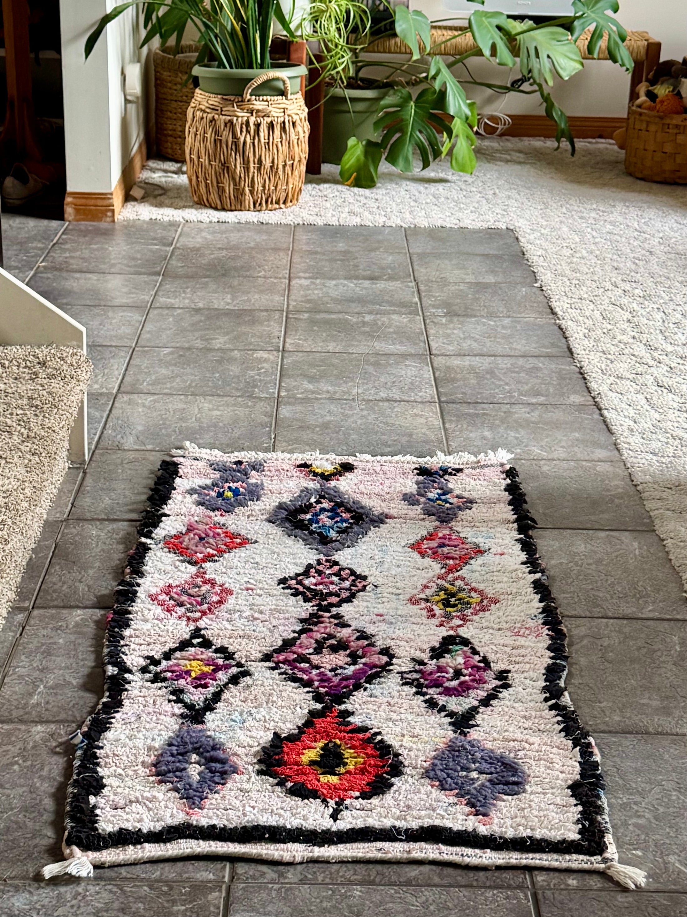 Atika Cotton Moroccan Rug 2x4
