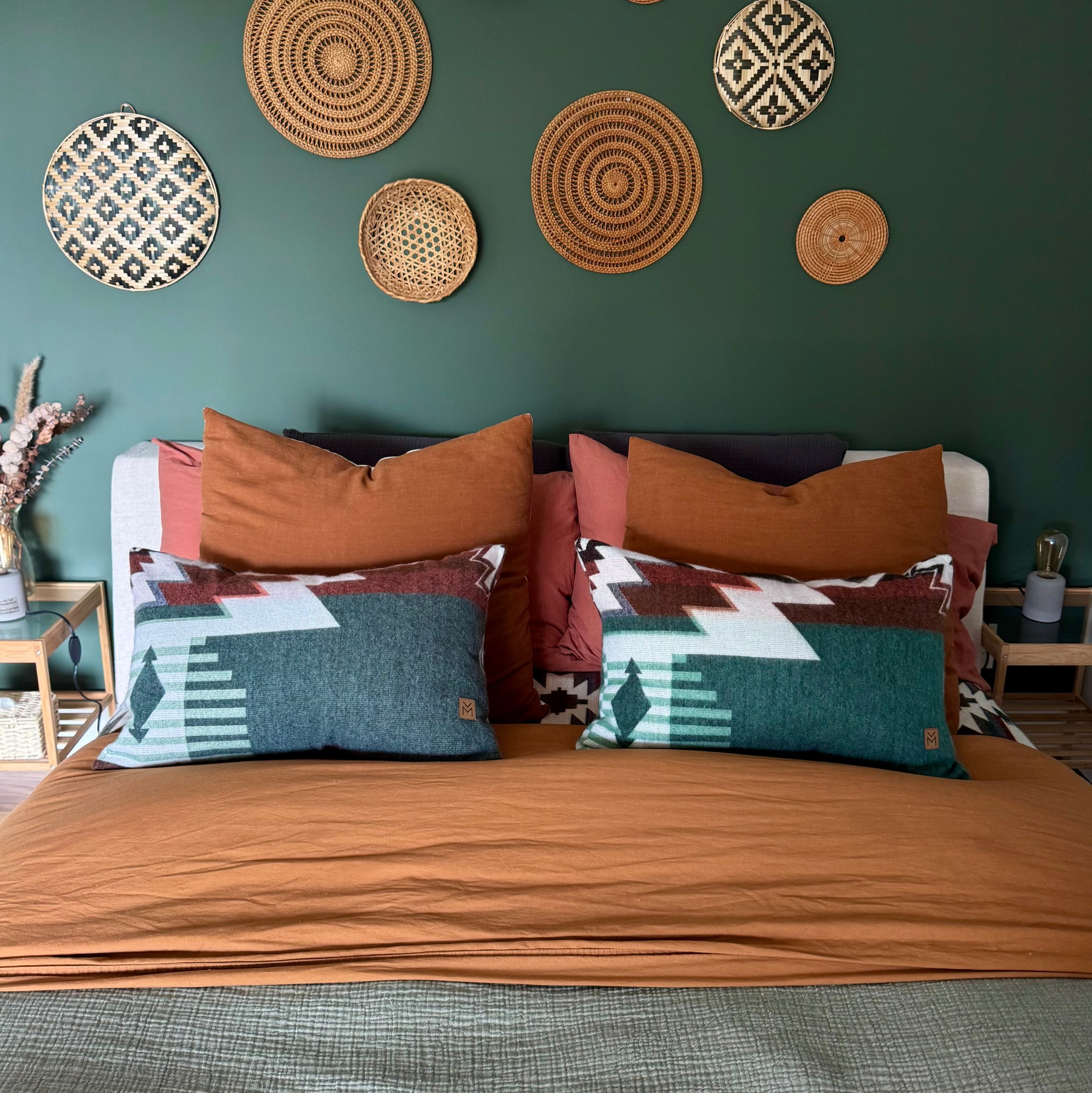 Quilotoa Green Lumbar Pillow Cover