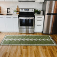 Load image into Gallery viewer, Momo Olive Green Machine Washable Runner
