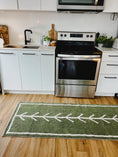 Load image into Gallery viewer, Momo Olive Green Machine Washable Runner
