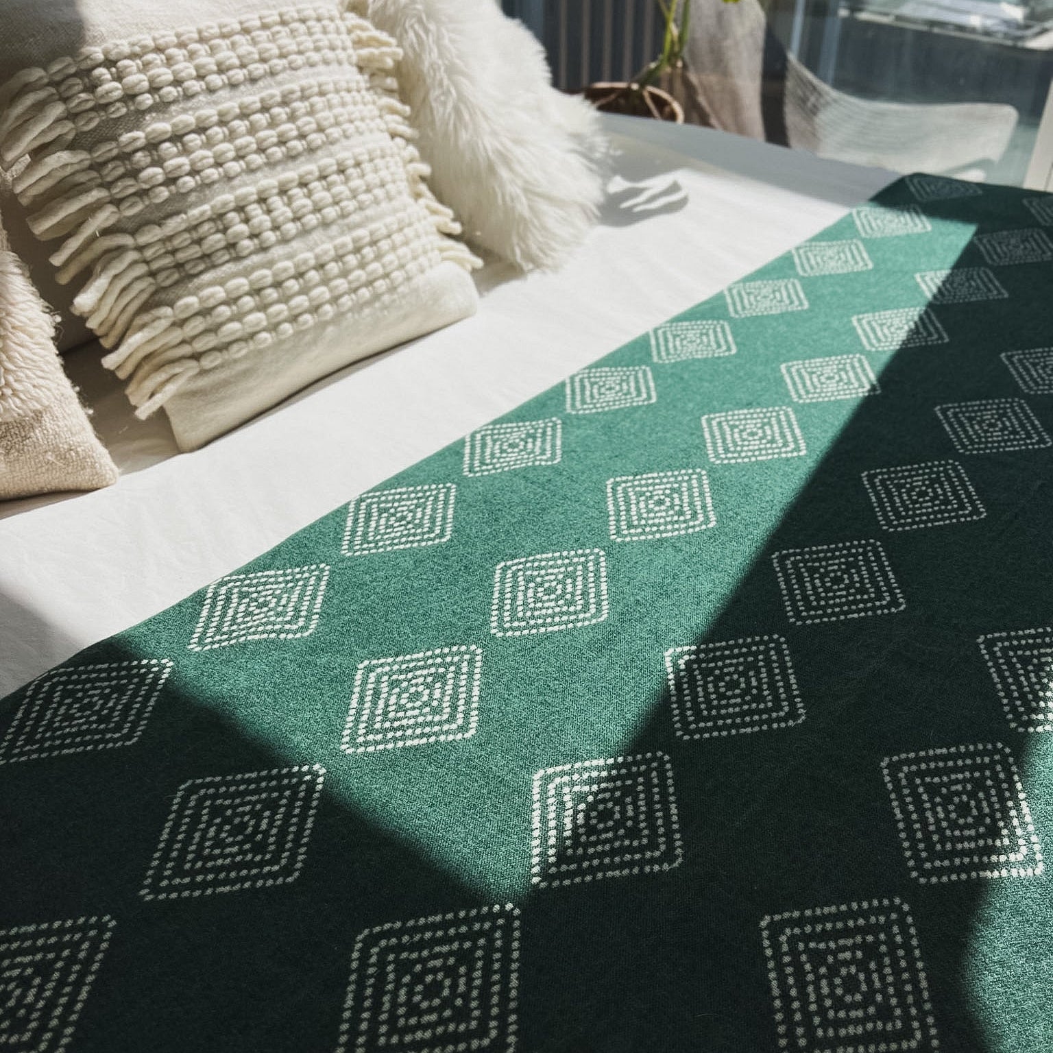 Roca Green Reversible Blanket