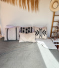 Load image into Gallery viewer, Bodrum Olive Green Crinkle Cotton Blanket
