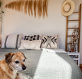 Load image into Gallery viewer, Bodrum Olive Green Crinkle Cotton Blanket
