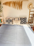 Load image into Gallery viewer, Kayseri Blue Crinkle Cotton Blanket
