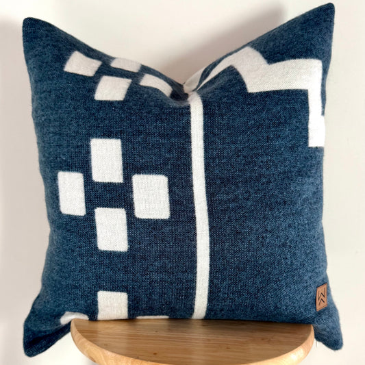 Lazuli Zigzag Squares Pillow Cover