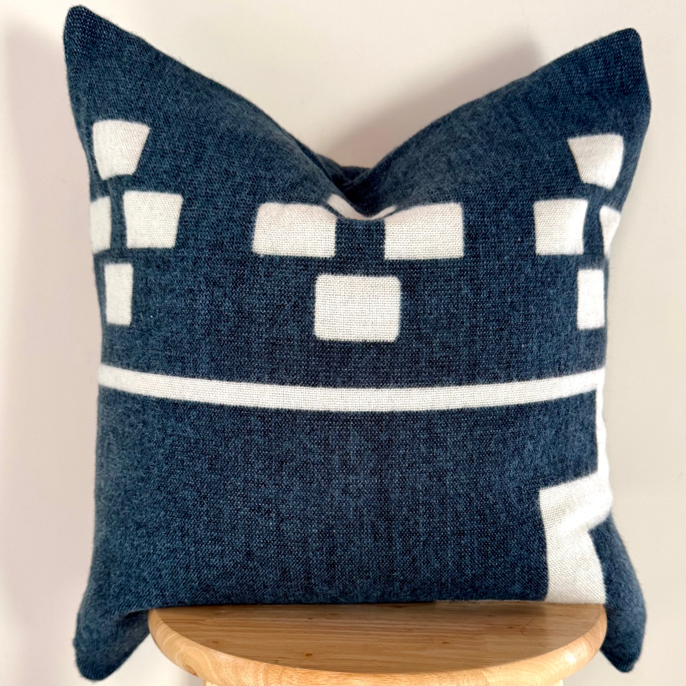 Lazuli Zigzag Squares Pillow Cover