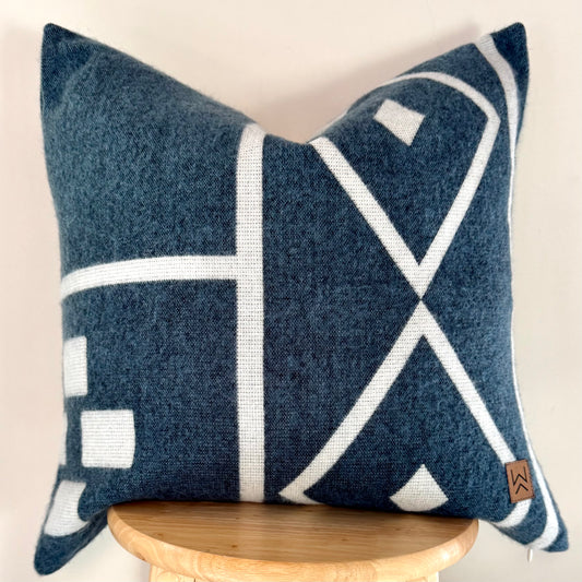 Lazuli Diamond Squares Pillow Cover