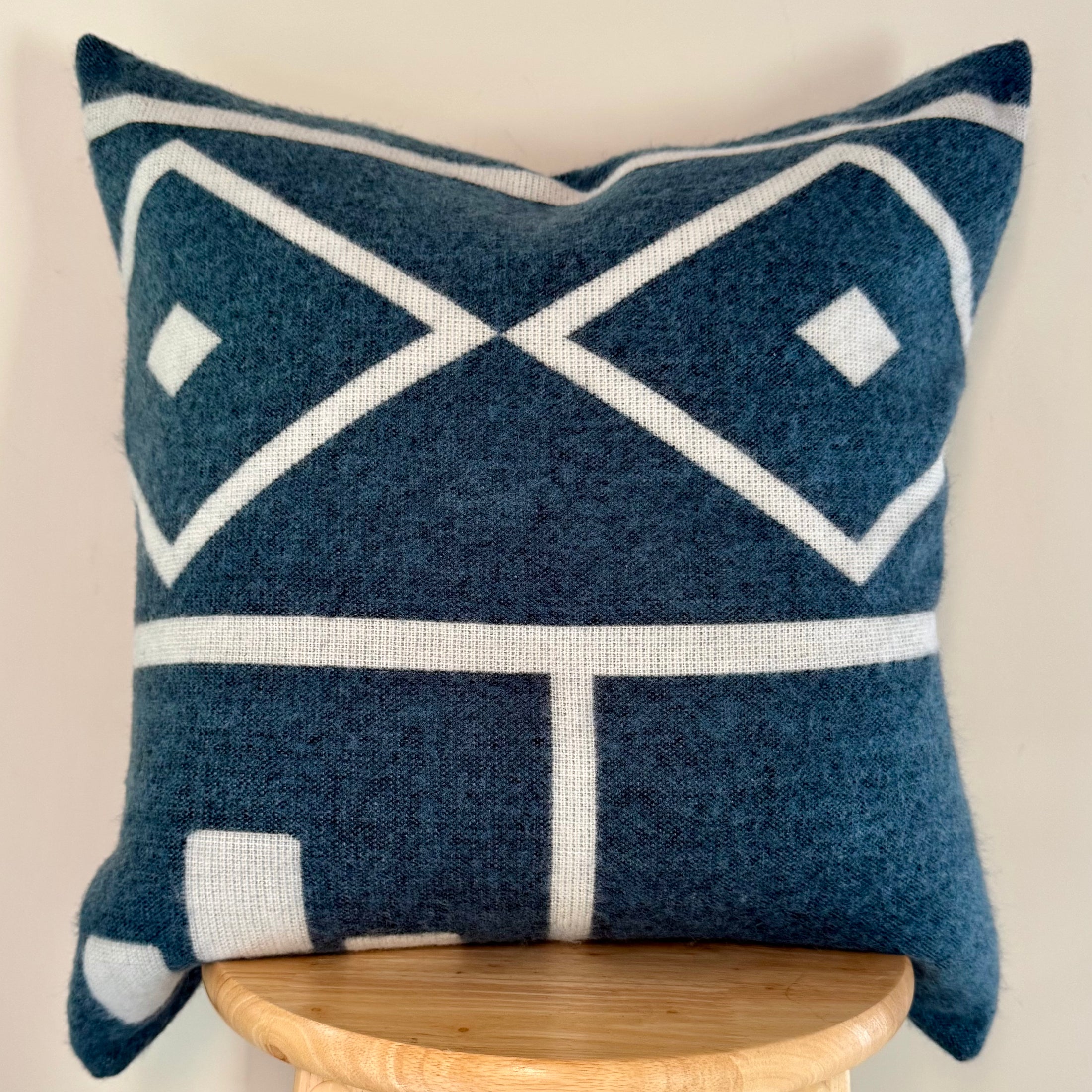 Lazuli Diamond Squares Pillow Cover