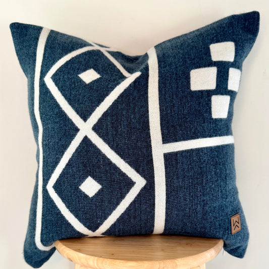Lazuli Diamond Squares Pillow Cover