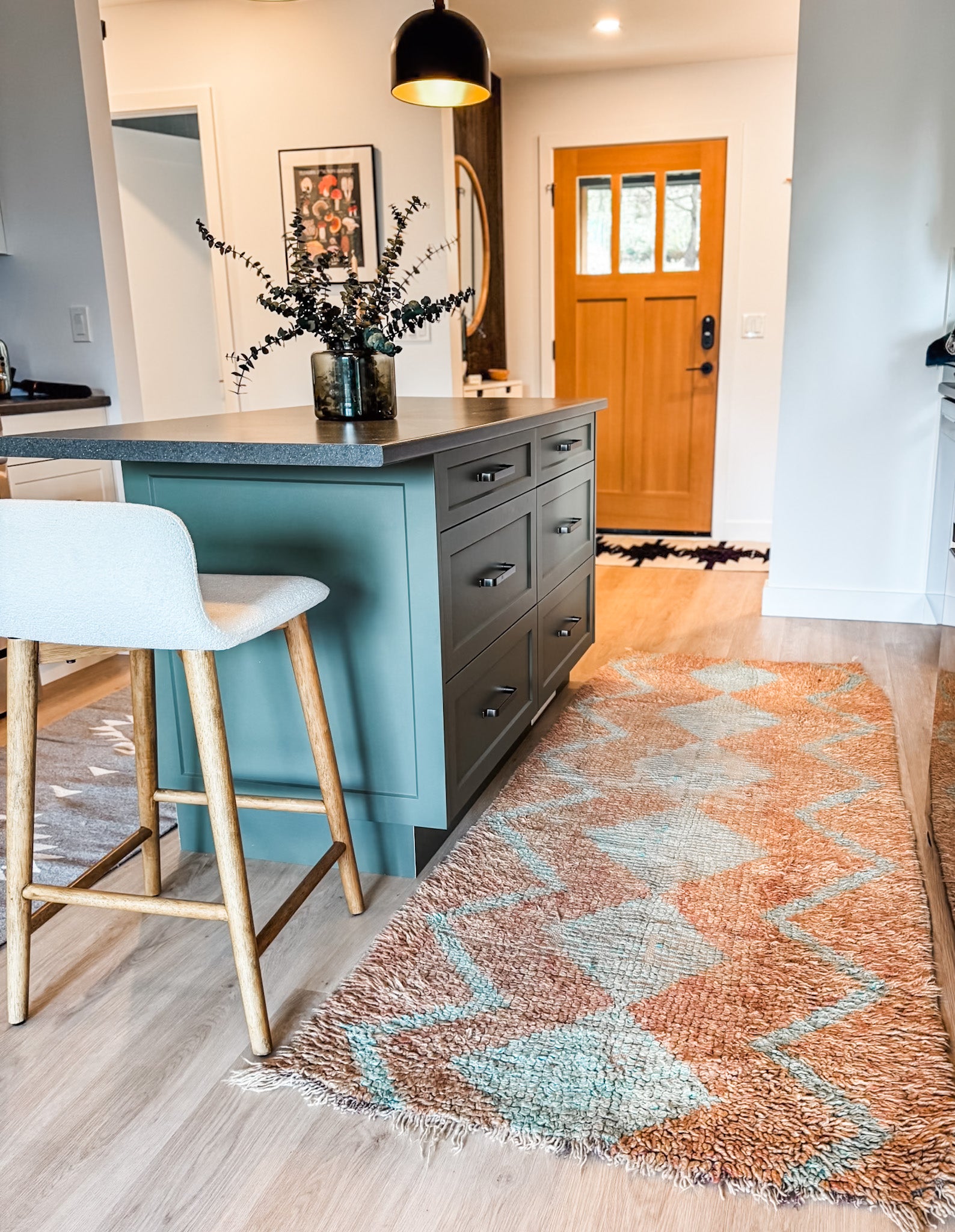 Vintage Handwoven Moroccan Wool Rug