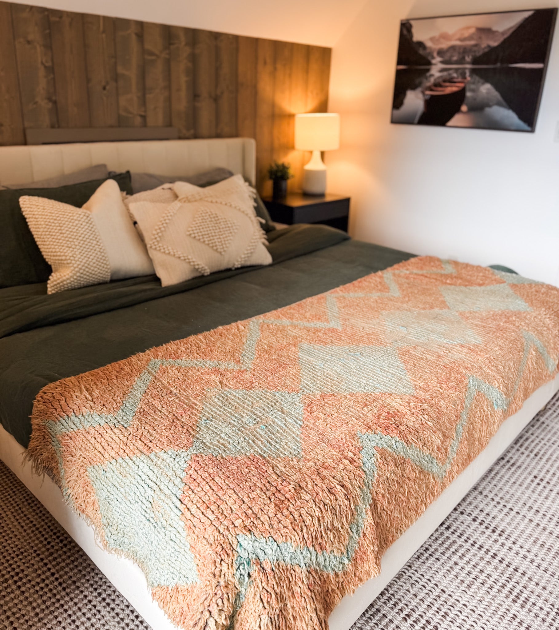 Vintage Handwoven Moroccan Wool Rug