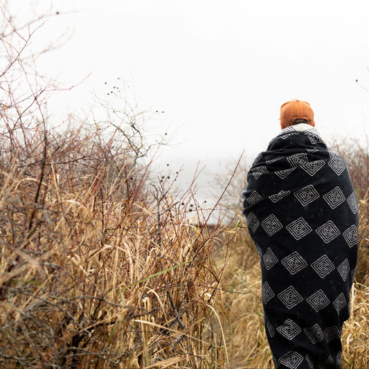 Roca Indigo Reversible Blanket