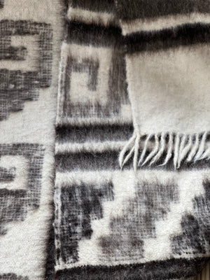 Atitlan Wool Blanket  //  Cream/Brown