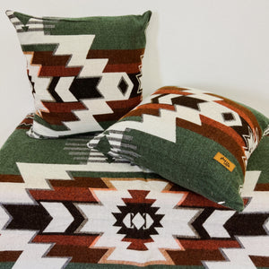 Quilotoa Throw Blanket/2 Quilotoa Green Pillow Covers Bundle