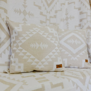 Coca King Blanket/2 Coca Beige Pillow Covers Bundle