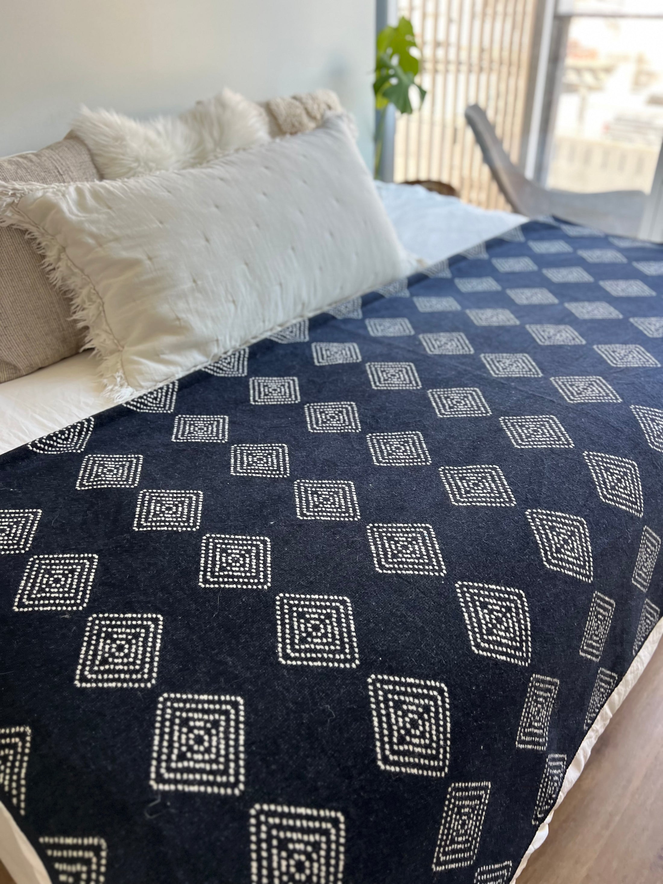 Roca Indigo Reversible Blanket