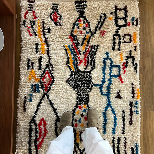 Ansar Handwoven Moroccan Wool Rug 3x5