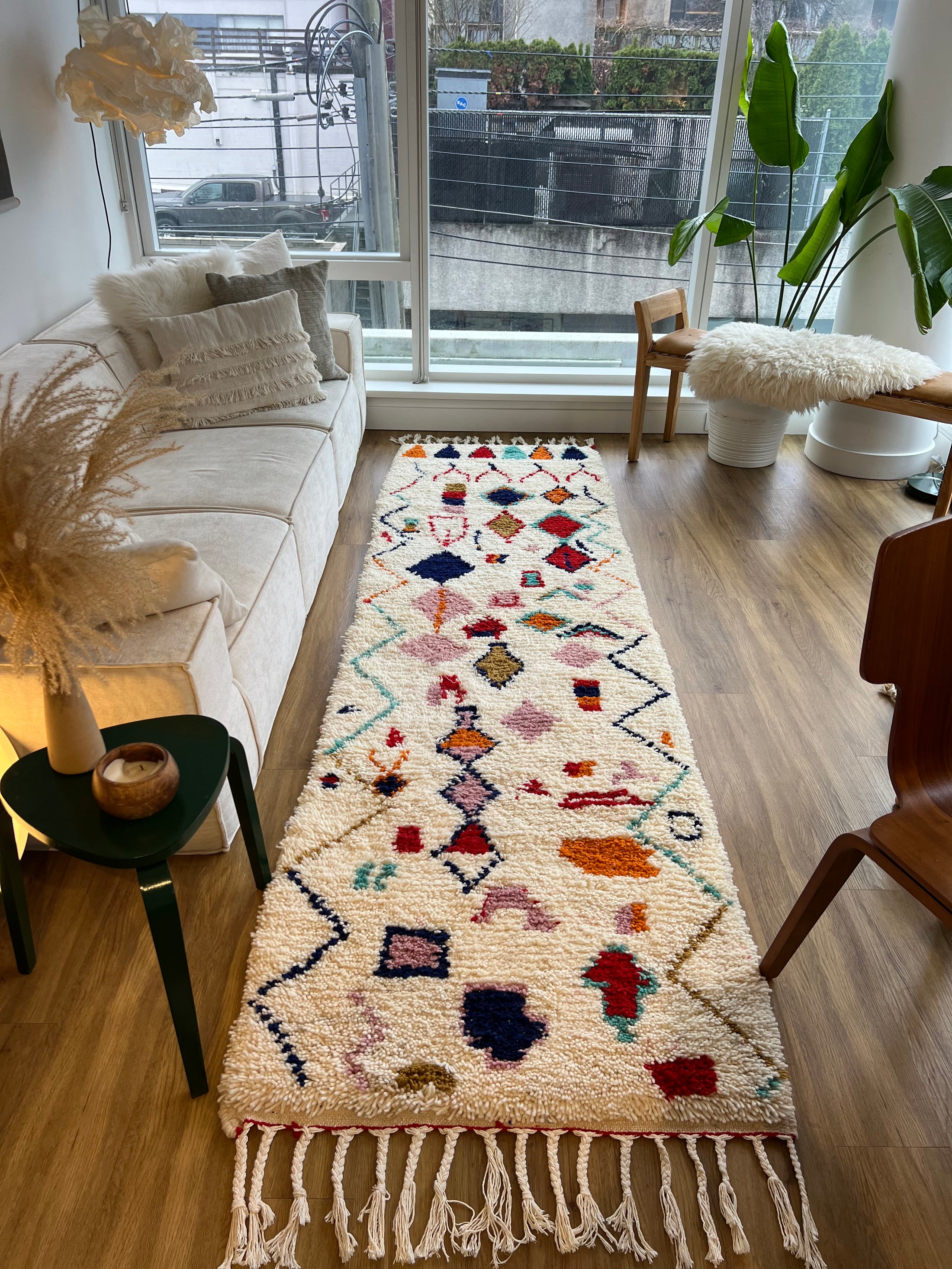 Ouezzane Wool Runner Rug 3x10