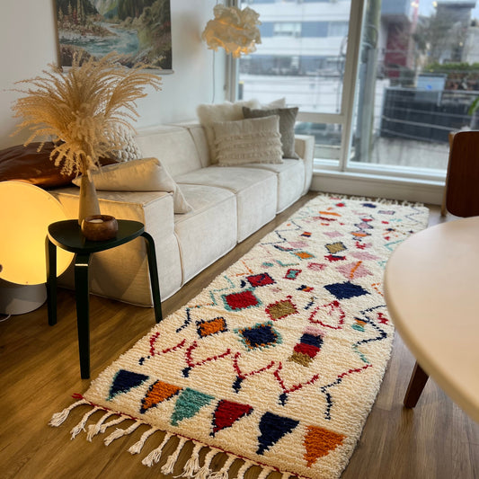 Ouezzane Wool Runner Rug 3x10