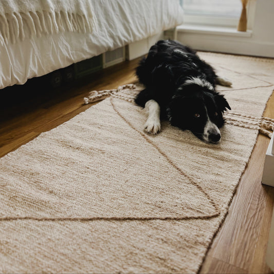 Kilim Beige Handwoven Moroccan Wool Rug 2'5x8