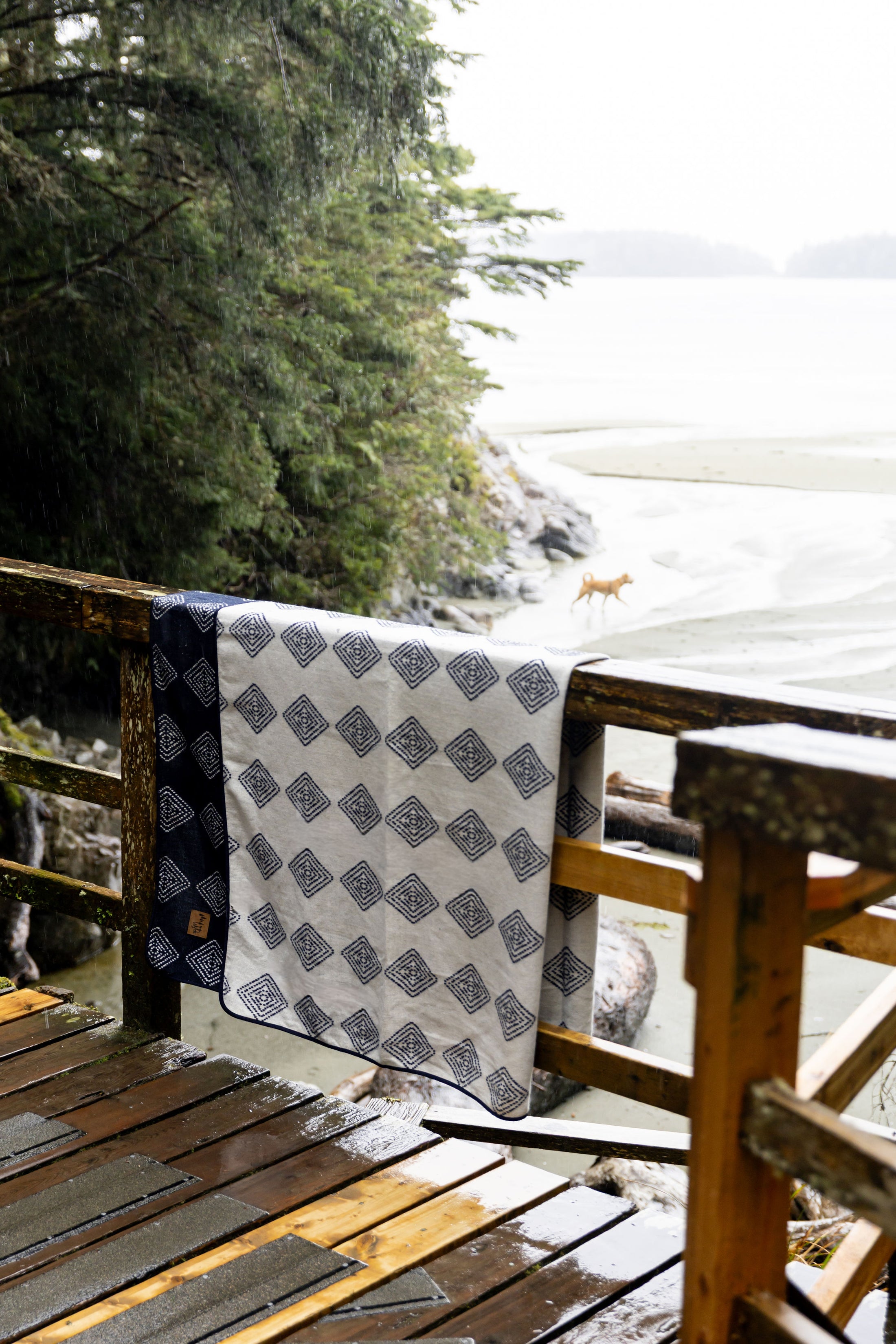 Roca Indigo Reversible Blanket