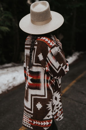 Cochasqui Aztec Jacket // Brown/Red/Rust