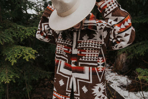 Cochasqui Aztec Jacket // Brown/Red/Rust