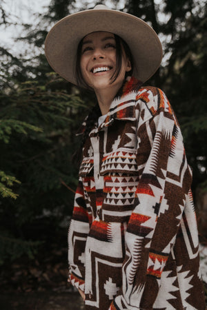 Cochasqui Aztec Jacket // Brown/Red/Rust