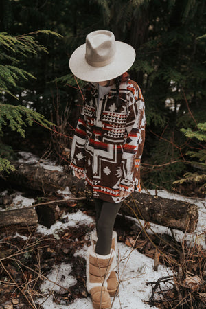 Cochasqui Aztec Jacket // Brown/Red/Rust