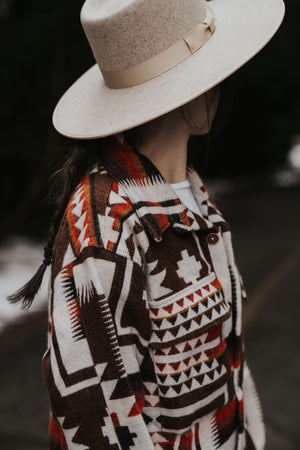 Cochasqui Aztec Jacket // Brown/Red/Rust