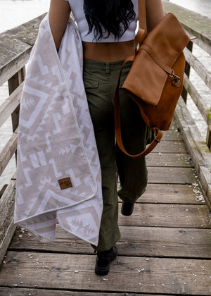 Torres Leather Fold-Over Backpack