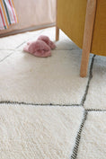 Load image into Gallery viewer, Beni Ourain Moroccan Wool Rug - Engraved Black Diamonds
