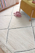 Load image into Gallery viewer, Beni Ourain Moroccan Wool Rug - Engraved Black Diamonds
