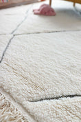 Load image into Gallery viewer, Beni Ourain Moroccan Wool Rug - Engraved Black Diamonds

