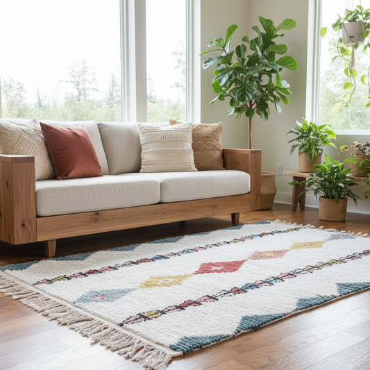 Malika Cotton Moroccan Rug 5x7