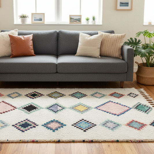 Amina Cotton Moroccan Rug 5x7