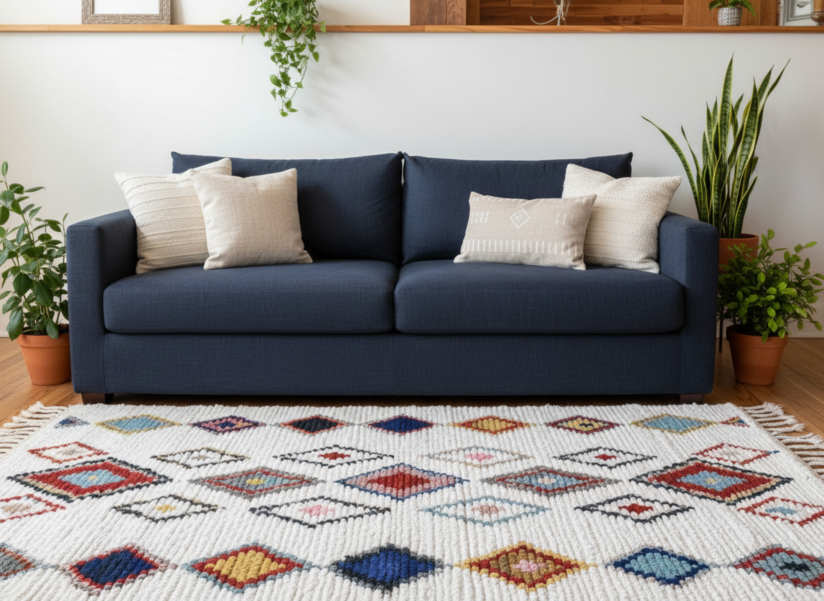 Ranya Cotton Moroccan Rug 5x7