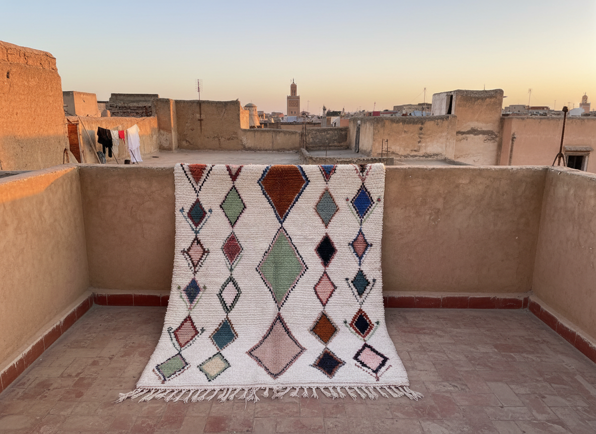 Chama Cotton Moroccan Rug 5x8
